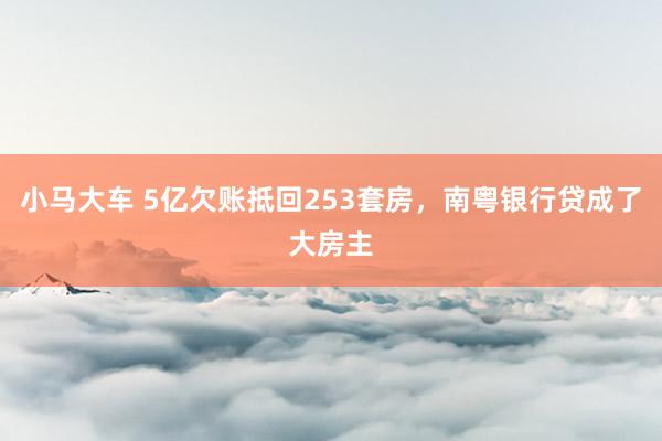 小马大车 5亿欠账抵回253套房，南粤银行贷成了大房主