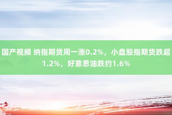 国产视频 纳指期货周一涨0.2%，小盘股指期货跌超1.2%，好意思油跌约1.6%