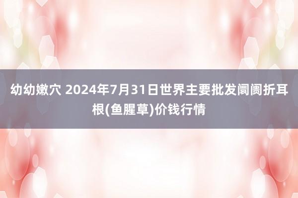 幼幼嫩穴 2024年7月31日世界主要批发阛阓折耳根(鱼腥草)价钱行情