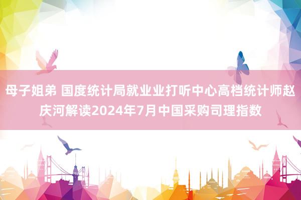 母子姐弟 国度统计局就业业打听中心高档统计师赵庆河解读2024年7月中国采购司理指数