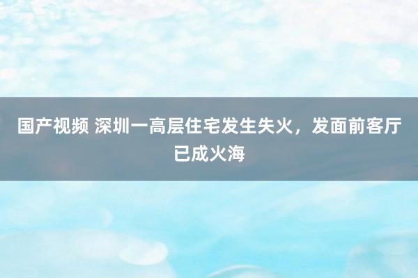 国产视频 深圳一高层住宅发生失火，发面前客厅已成火海