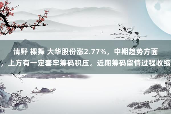 清野 裸舞 大华股份涨2.77%，中期趋势方面，上方有一定套牢筹码积压。近期筹码留情过程收缩