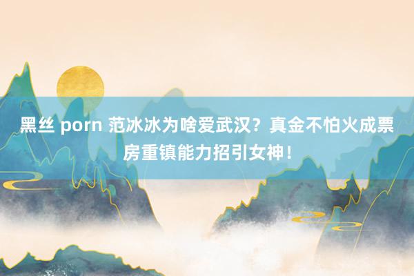 黑丝 porn 范冰冰为啥爱武汉？真金不怕火成票房重镇能力招引女神！